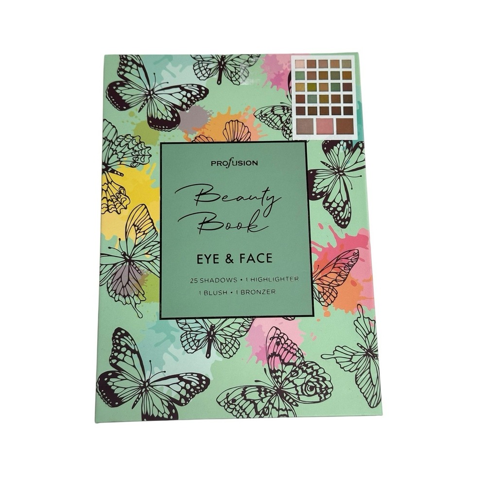 pro fusion beauty book eye & face 25 shadows 1 highlighter‎ 1 blush 1 bronzer